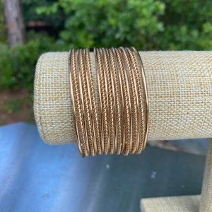 Gold Cuff Bracelet (19 strands)